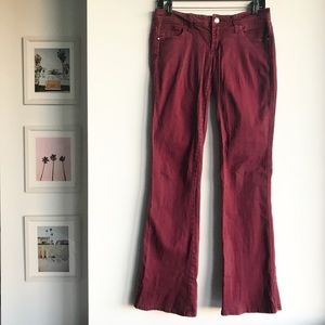 XXI Maroon Flare Jeans